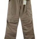 Jomlun Brown Khaki Boys Dry Pants w/ Belt Side Pockets Medium 012
