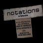 Notations Black Women's Dress Pant Front Zip Button Closure 2X 055