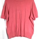 Real Clothes Pink Women's Knit Top Blouse Short Sleeve 2X 042 Real Clothes Pink Women's Knit Top Blouse Short Sleeve 2X 042