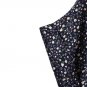 Quezhu Blue Floral Women's Top Blouse Short Sleeve Small 054