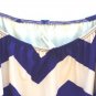 Sage Women's Purple Cream Top Blouse Cold Shoulder Herringbone Pattern M  002