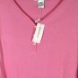 Dressbarn Pink Women's Short Sleeve Casual Shirt V Neck Size 18/20 026