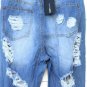 Fashion Nova Medium Wash Women's No Sensor Distressed Denim Jeans Size 7    014