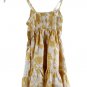 Btween Yellow White Girls Summer Floral Dress w/ Headpiece Spaghetti Strap 5 030