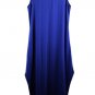 Annrabees Women's Blue Sleeveless Maxi Dress Casual Beach Sundress Loose Fit M