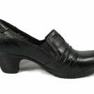 Michel M. Cherry Women's Clogs Pumps Buckle Low Heels Black Leather Size 9M Michel M. Cherry Women's Clogs Pumps Buckle Low Heels Black Leather Size 9M