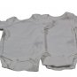 Little Star Organic White 4 Pack Baby Unisex Bodysuit 0-3 Months 053