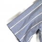 615 Wrinkle Free Men's Blue White Striped Dress Shirt Short Sleeve Button Down M
