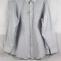 Devon & Jones White Blue Check Men's Dress Shirt Long Sleeve Button Down 2XL 004