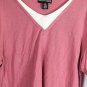 NortonMcnaugton Pink Women's Knit Long Sleeve Shirt Pullover V Neck  2X 004