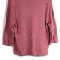 NortonMcnaugton Pink Women's Knit Long Sleeve Shirt Pullover V Neck  2X 004