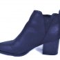BC Women's Black Ankle Boots Low Heels Slip On Size 6.5