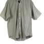 Arrow Men's Gray White Check Dress Shirt Short Sleeve Button-Down Size Large 001