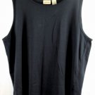 St John's Bay Black Women's Tank Top Sleeveless Pullover 1X 044 St John's Bay Black Women's Tank Top Sleeveless Pullover 1X 044
