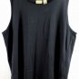 St John's Bay Black Women's Tank Top Sleeveless Pullover 1X 044