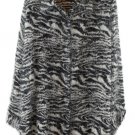 Selene Sport Women's Long Sleeve Feather Top Blouse Animal Print 3X 057