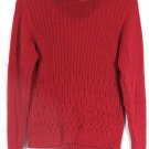 Villager by Liz Claiborne Red Ribbed Knit Pullover Long Sleeve Sweater 2 040 Villager by Liz Claiborne Red Ribbed Knit Pullover Long Sleeve Sweater 2 040
