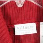 Villager by Liz Claiborne Red Ribbed Knit Pullover Long Sleeve Sweater 2 040