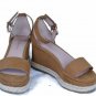 BCB Generation Women's Addie Velour Microsuede Brown Wedges Slingback Size 6.5M