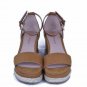BCB Generation Women's Addie Velour Microsuede Brown Wedges Slingback Size 6.5M