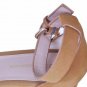 BCB Generation Women's Addie Velour Microsuede Brown Wedges Slingback Size 6.5M