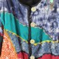Julia Kin Multicolor Women's Long Sleeve Top Blouse Front Button Closure  XL