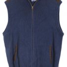 Chaps Blue Men's Sleeveless Vest Front Zip Closure Size XL 007