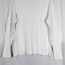 Westbound White Women's Long Sleeve Ribbed Casual Top Blouse Large 039