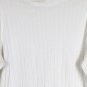 Westbound White Women's Long Sleeve Ribbed Casual Top Blouse Large 039