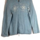 Casual Corner Annex Blue Women's Knit Sweater Hooded Size X 007