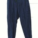 H&M Black Linen Blend Women's Dress Pants Elastic Waist Size 33 Regular  018