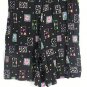 Napa Valley Black Floral Women's Shorts Elastic Waist Drawstring 4W 036