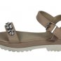 Celebrity NYC Ofelia Tan Women's Platform Sandals Strap Buckle Rhinestones 10M