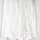 Elisabeth White Women's Bermuda Shorts Elastic Waist Drawstring Size 1 026
