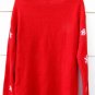 Holiday Time Women's Red Knit Sweater Christmas Tree Snowflakes 8-10M   003