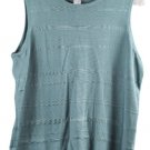 Jennifer Moore Blue Women's Sleeveless Top Blouse Pullover 1X 059 Jennifer Moore Blue Women's Sleeveless Top Blouse Pullover 1X 059