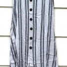 Alfani White Black Striped Women's Pop Art Long Skirt Stretch Waist  009