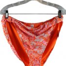 No Boundaries Orange Floral Women's Swim Bikini High Waist Leg XL 038 No Boundaries Orange Floral Women's Swim Bikini High Waist Leg XL 038