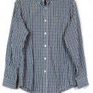 Croft & Barrow Check Blue White Check Men's Dress Shirt Long Sleeve L 003