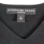 Josephine Chaus Black Stretch Women's 3/4 Shirt Pullover V Neck Size 1  019