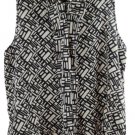 Jones New York Geometric Pattern Women's Sleeveless Top Tie Neck 059 Jones New York Geometric Pattern Women's Sleeveless Top Tie Neck 059