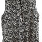 Jones New York Geometric Pattern Women's Sleeveless Top Tie Neck 059