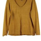 White Stags Yellow Women's Long Sleeve Top Blouse Pullover V Neck XXL 043