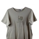 Erika II & Co Tan Women's T Shirt Crewneck Short Sleeve Pullover 2X 008