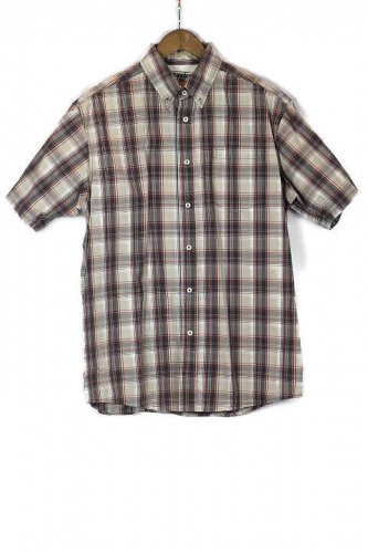 Wrangler Multicolor Plaid Men's Short Sleeve Button Down Shirt Medium 008