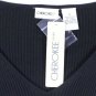 Cherokee Black Women's Long Sleeve Pullover Shirt V Neck 1X 033 W