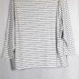 Rafael White Black Women's Stretch Pullover Long Sleeve Top Blouse 2X 036