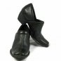 Born Women's Comfort Work Boot Booties Clogs Black Pebbled Leather Slip On 8M