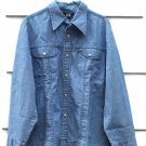 Lee Women's Blue Denim Jacket Front Button Pockets Size Medium  003
