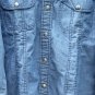 Lee Women's Blue Denim Jacket Front Button Pockets Size Medium  003